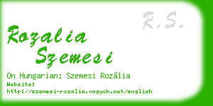rozalia szemesi business card