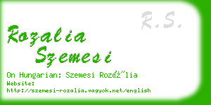 rozalia szemesi business card